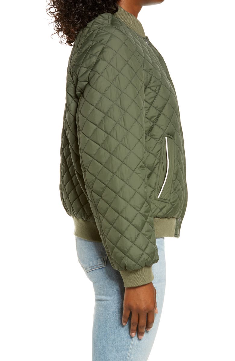 UGG<sup>®</sup> Reversible Quilted & Faux Shearling Bomber Jacket, Alternate, color,