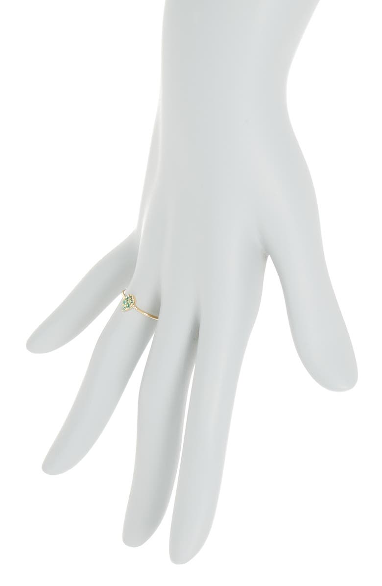 Bony Levy 18K Yellow Gold Petite Emerald Ring, Alternate, color,