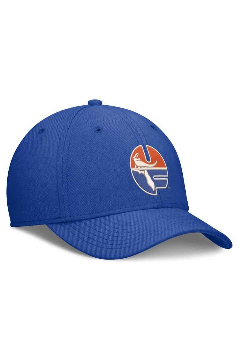 Men's Nike  Royal Florida Gators Dri-FIT Vintage Rise Swooshflex Flex Hat, Alternate, color, Royal