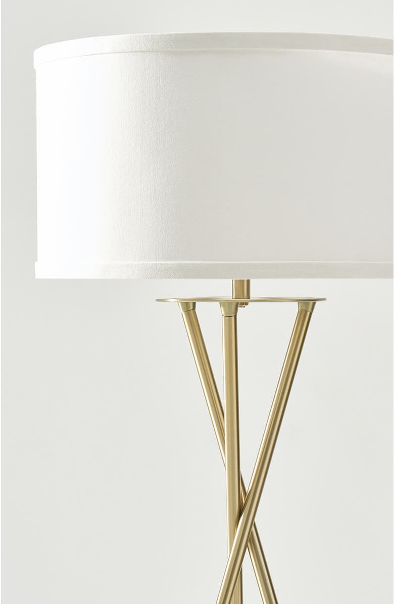 Brightech Jaxon 60' Smart Home Compatible LED Twisted Tripod Floor Lamp, Alternate, color, Antique Brass