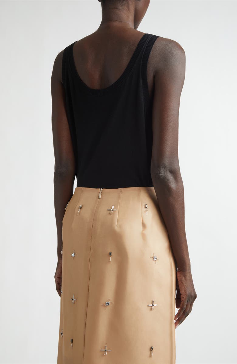 Lafayette 148 New York Scoop Neck Merino Wool Sweater Tank, Alternate, color, Black