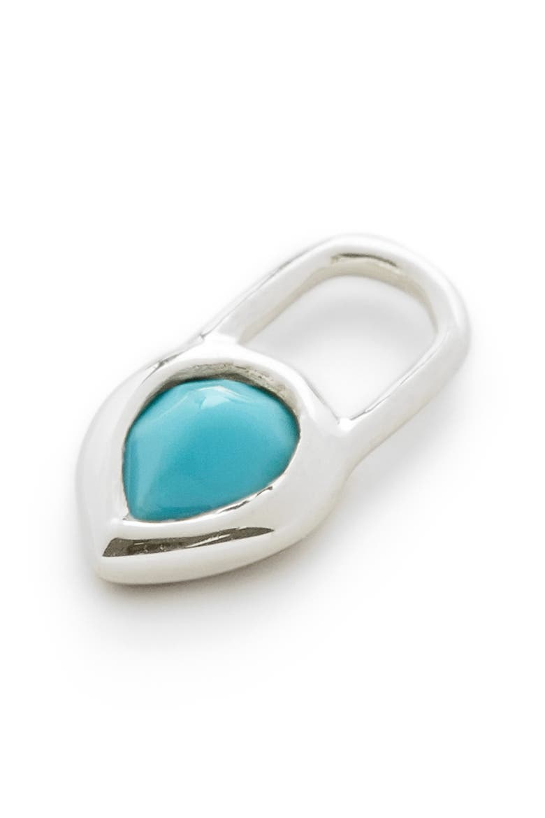 Teardrop Turquoise Earrings Charm, Main, color, SS