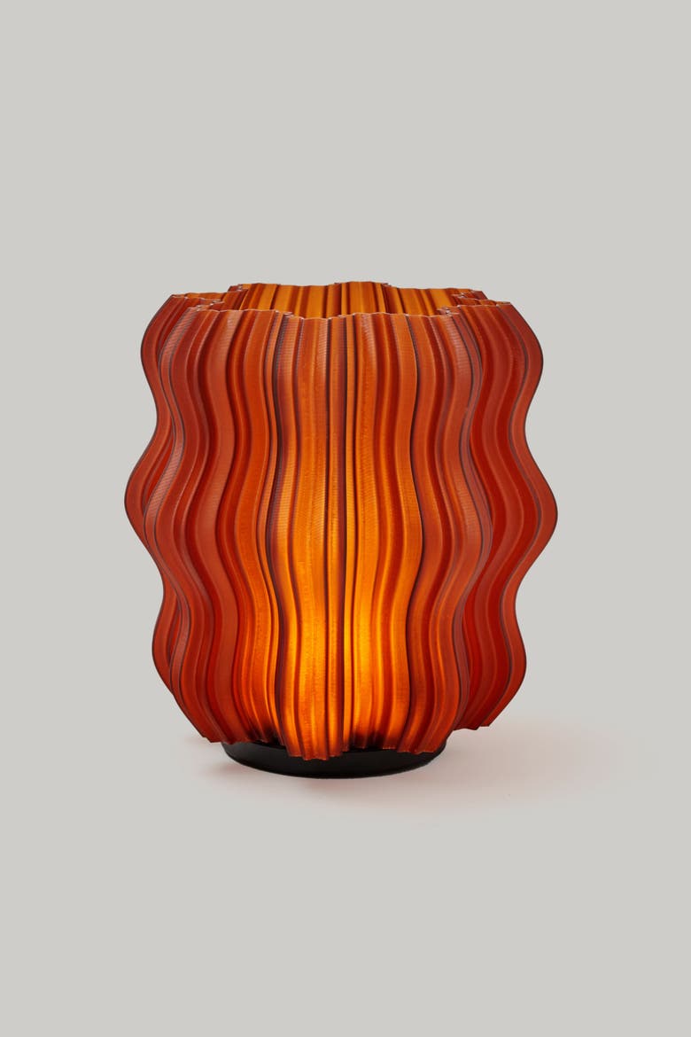 Cordless Mini Wavy Lamp, Main, color, Amber