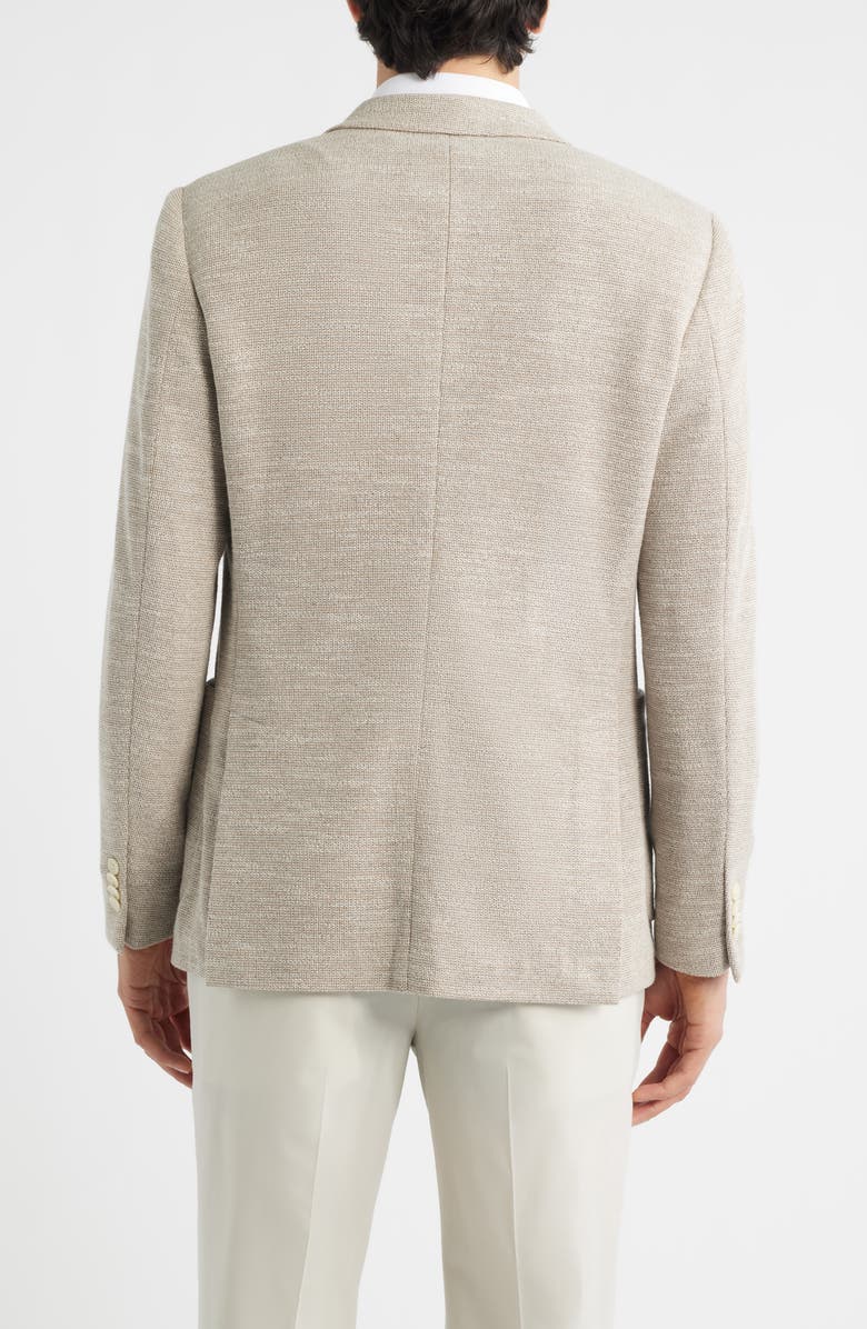 John Varvatos Star USA Varick Slim Fit Tan Knit Sport Coat, Alternate, color, Oatmeal