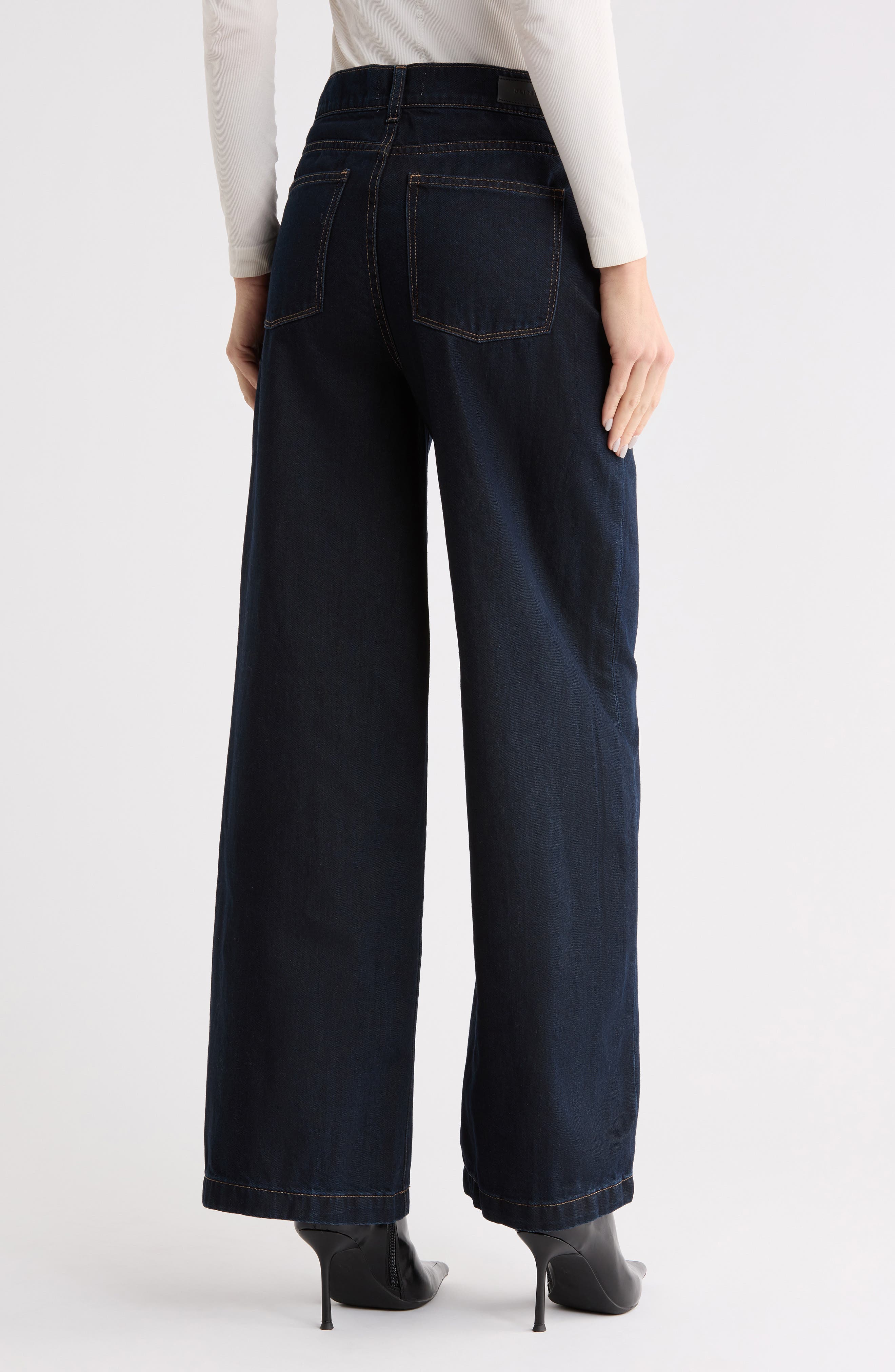 Hepburn High Waist Wide Leg Jeans