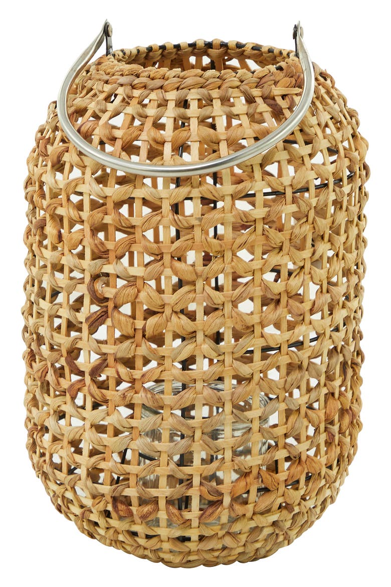 Hand Woven Candleholder, Alternate, color, BROWN
