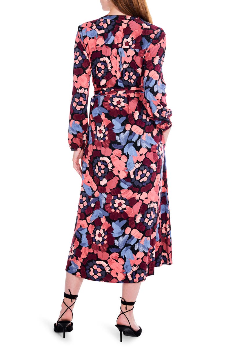 NIC+ZOE Floral Long Sleeve Midi Shirtdress, Alternate, color, 