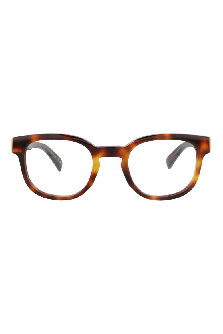 Novelty 49mm Oval Optical Glasses, Main, color, HAVANA HAVANA TRANSPARENT