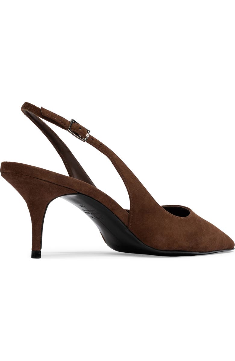 BLACK SUEDE STUDIO Alloy Pointed Toe Slingback Pump, Alternate, color, Brown