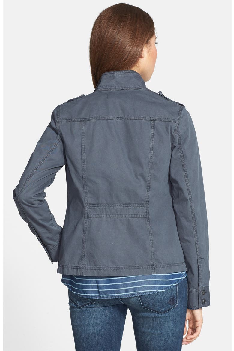 Front Zip Field Jacket, Alternate, color, GREY EBONY