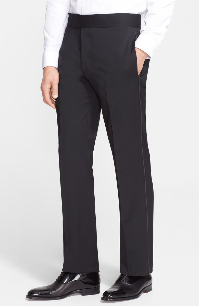 Emporio Armani Armani Collezioni 'Giorgio' Trim Fit Peak Lapel Wool Tuxedo, Alternate, color,