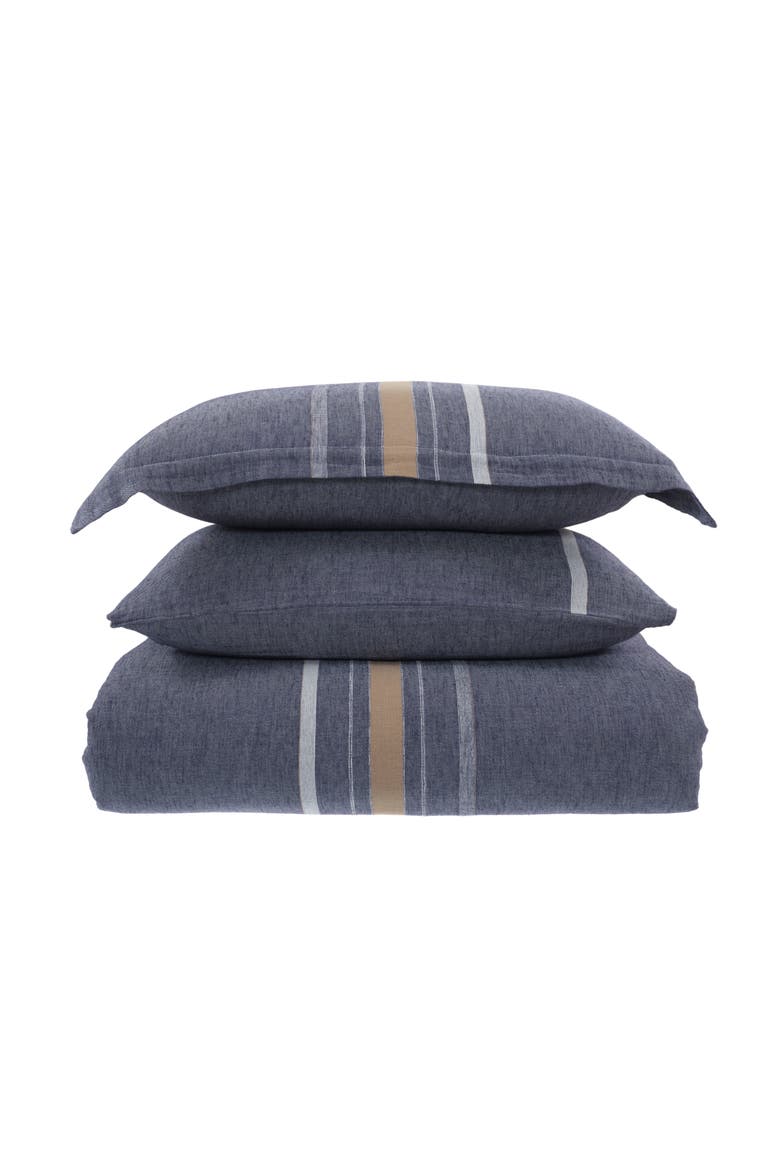 Runda King Duvet Cover, Main, color, Navy Blue