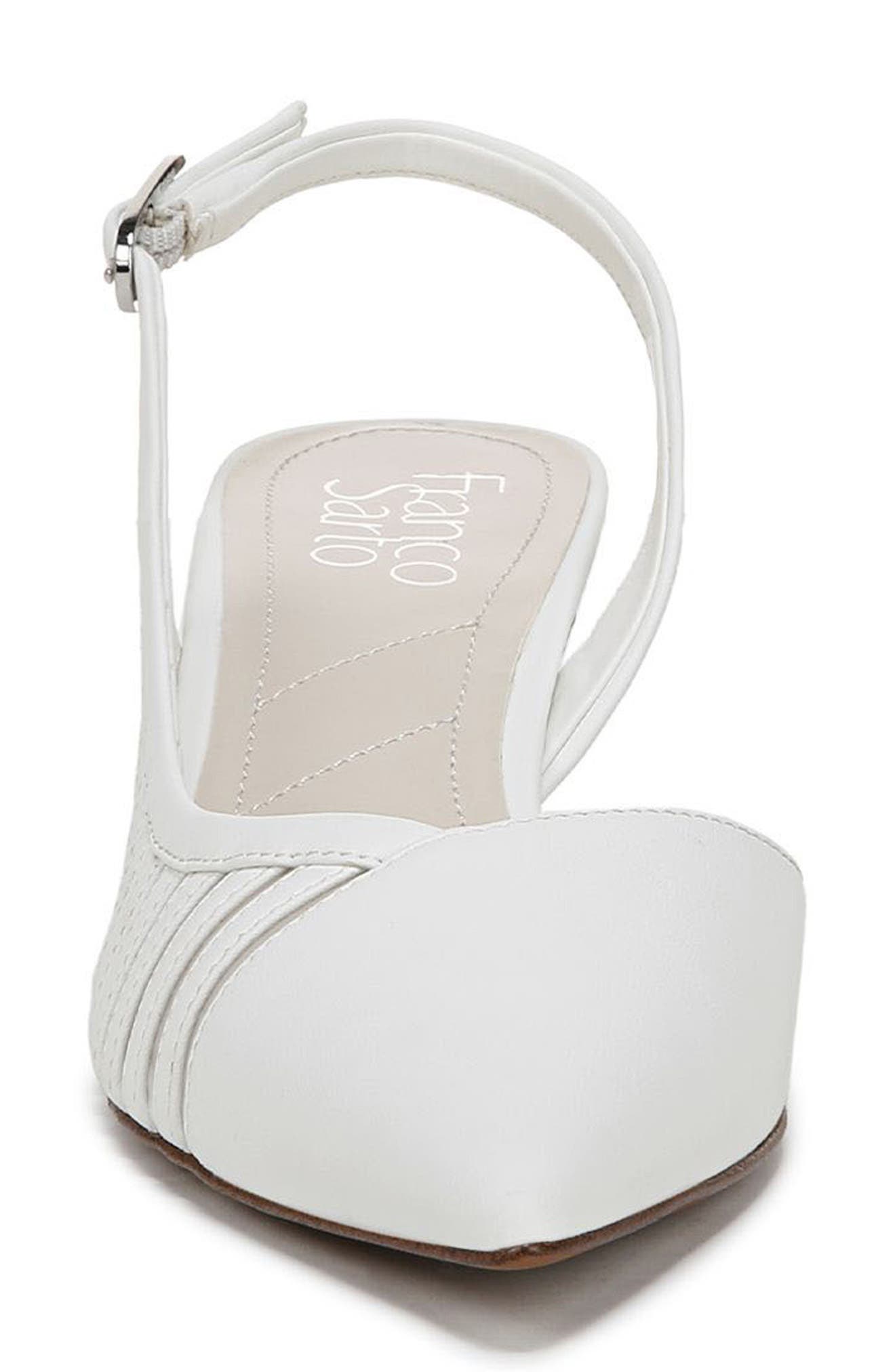 Franco Sarto Karina Slingback Pump, Alternate, color, Bright White