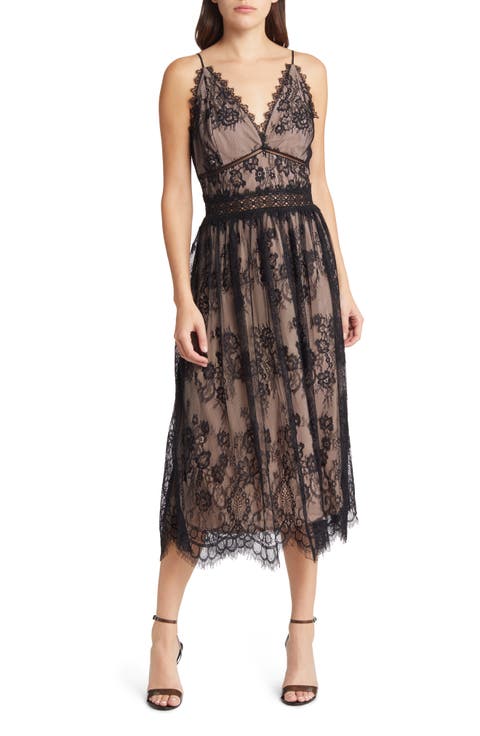 Lace Overlay Dress