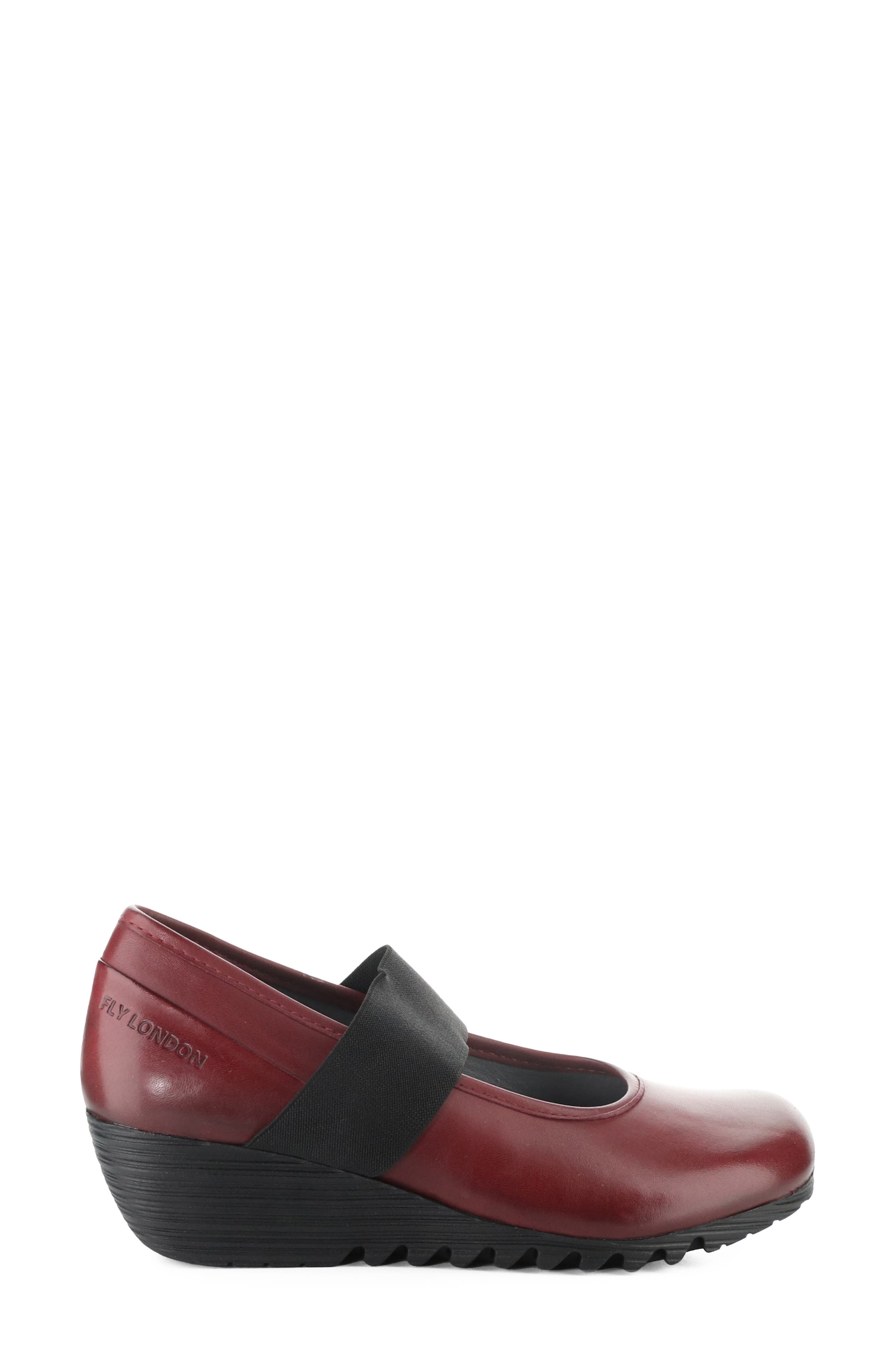 Olid Leather Wedge Pump, Alternate, color, 001 BURGUNDY