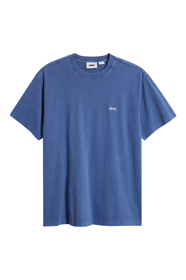 Cotton Logo T-Shirt, Alternate, color, PIGMENT ELECTRIC INDIGO