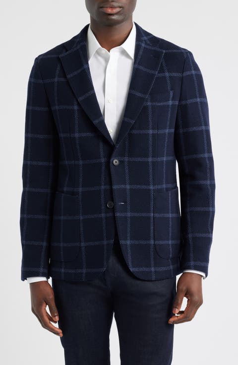 Hanry Plaid Wool Blend Sport Coat