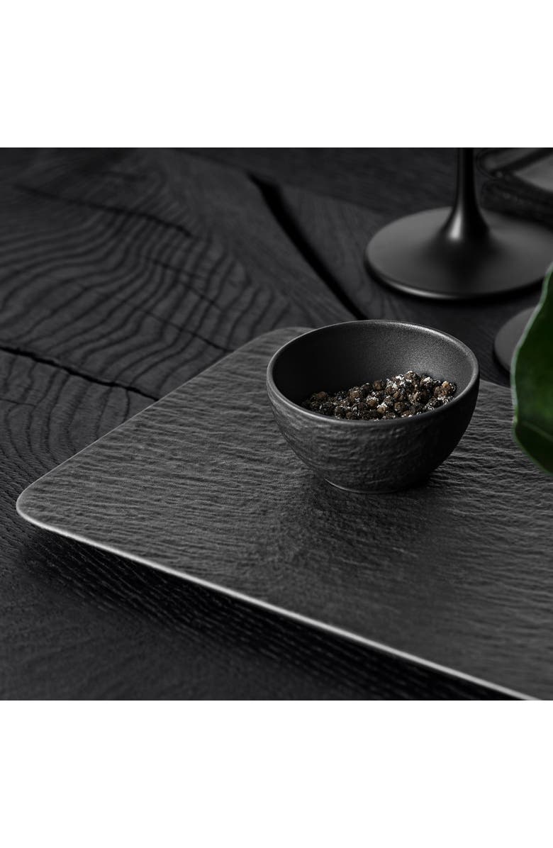 Villeroy & Boch Manufacture Rock Rectangular Serving Plate, Alternate, color, Black