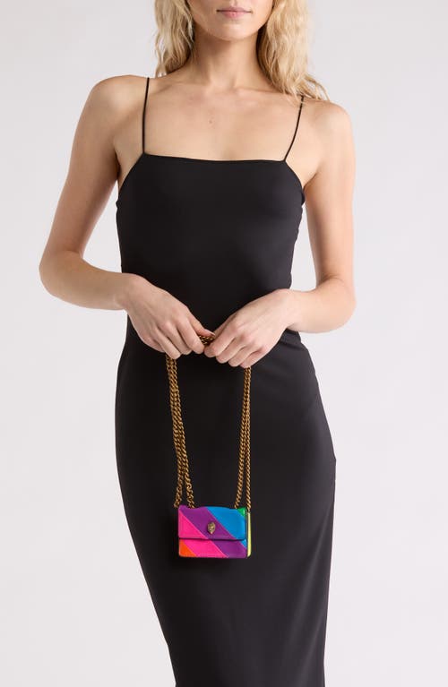 Kurt Geiger London Micro Kensington Crossbody Bag In Purple Multi
