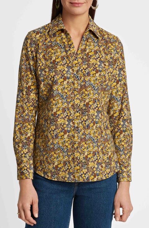Mary Ditsy Floral Button-Up Shirt