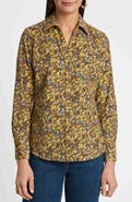 Foxcroft Mary Ditsy Floral Button-Up Shirt