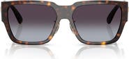 Versace Biggie 57mm Rectangular Sunglasses
