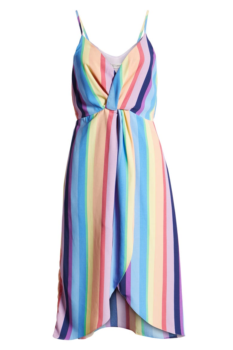 Rainbow Stripe Dress, Alternate, color, LAVENDER MULTI