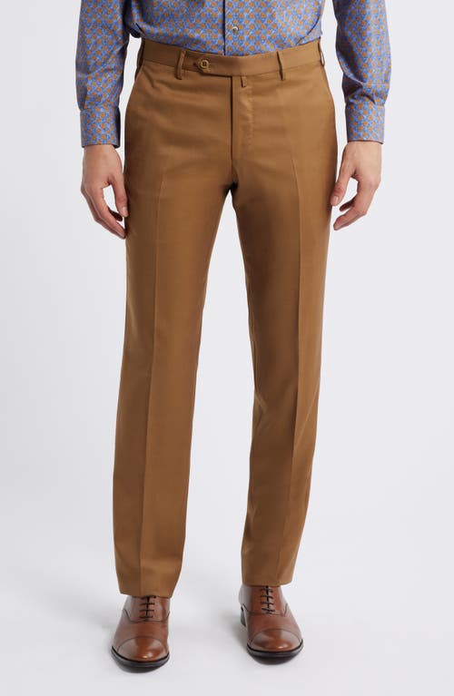 Zanella Parker Platinum Super 130's Gabardine Dress Pants in Rust /Copper 