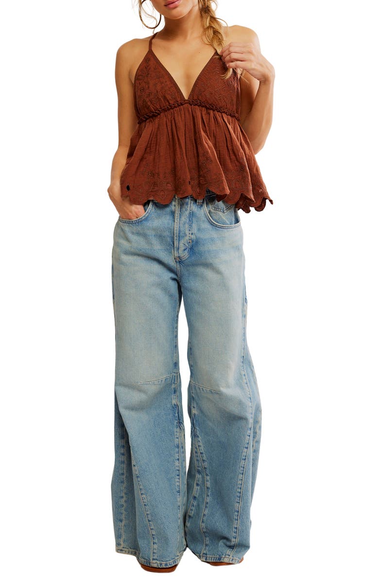 Free People Sunny Days Camisole, Alternate, color, Chocolate