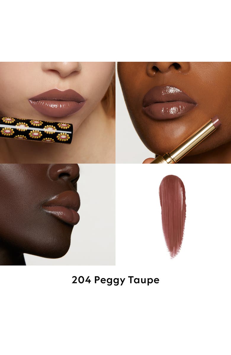 Gucci Rouge de Beauté Brillant Glow & Care Lipstick, Alternate, color, 204 Peggy Taupe