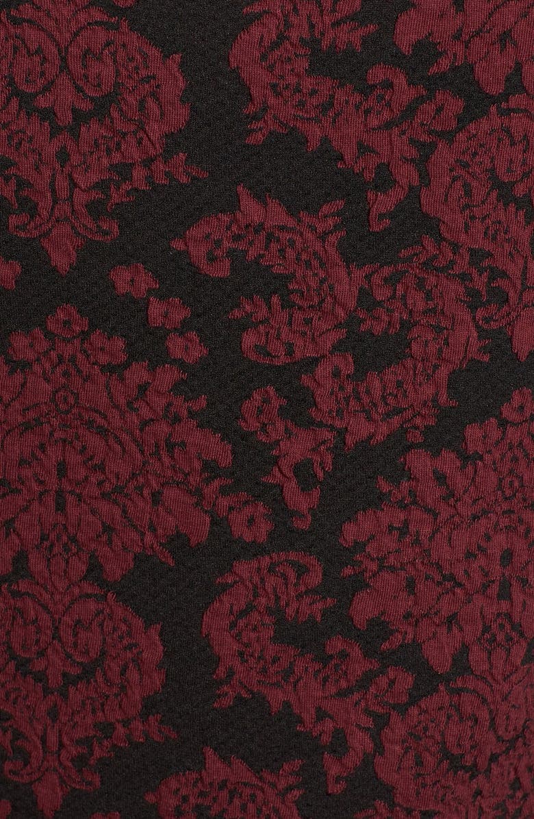 Halogen<sup>®</sup> Mock Neck Jacquard Sweatshirt, Alternate, color, 