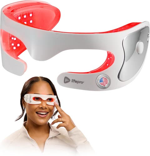 RejuvaGlow Red Light Eye Mask 630nm LED Eye Massager Therapy with Vibration