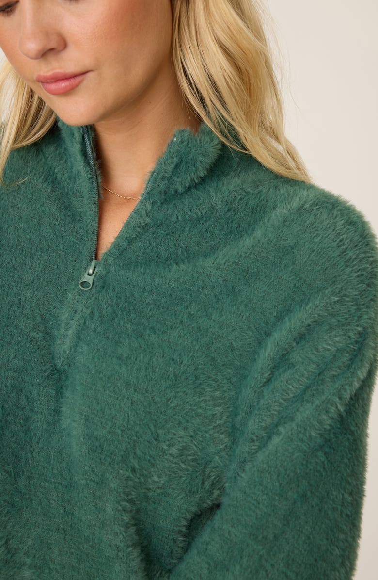 PJ Salvage Campfire Cozy Half Zip Lounge Sweatshirt, Alternate, color, 