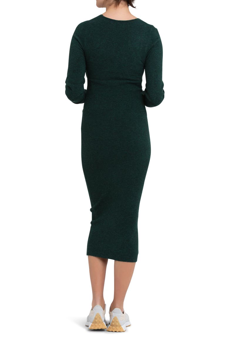 Heidi Long Sleeve Maternity/Nursing Dress, Alternate, color, FOREST