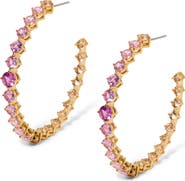 Nadri Sunshower Crystal Hoop Earrings