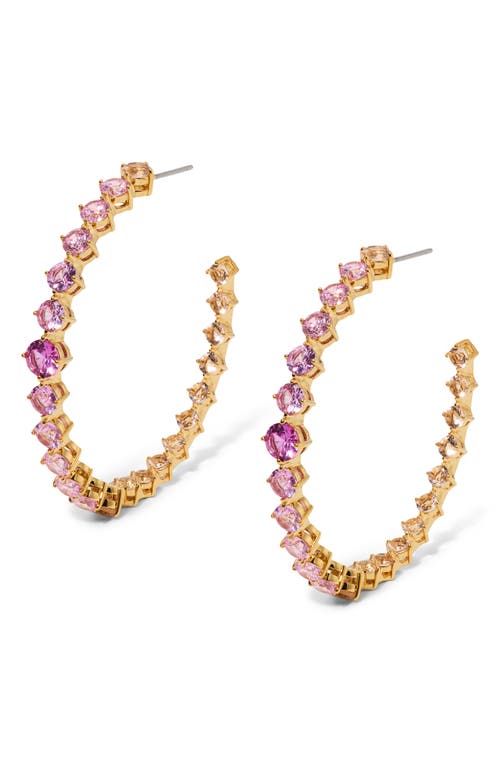 Nadri Sunshower Crystal Hoop Earrings In Neutral