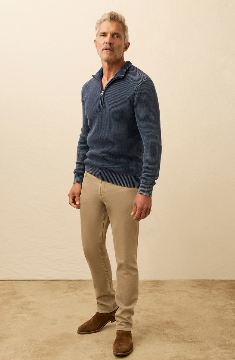 Faherty Sunwashed Quarter-Zip Sweater, Alternate, color, Blue Nights