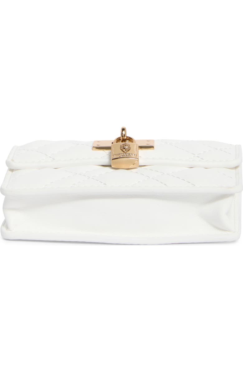 Kurt Geiger London Micro Brixton Quilted Crossbody Bag, Alternate, color, White