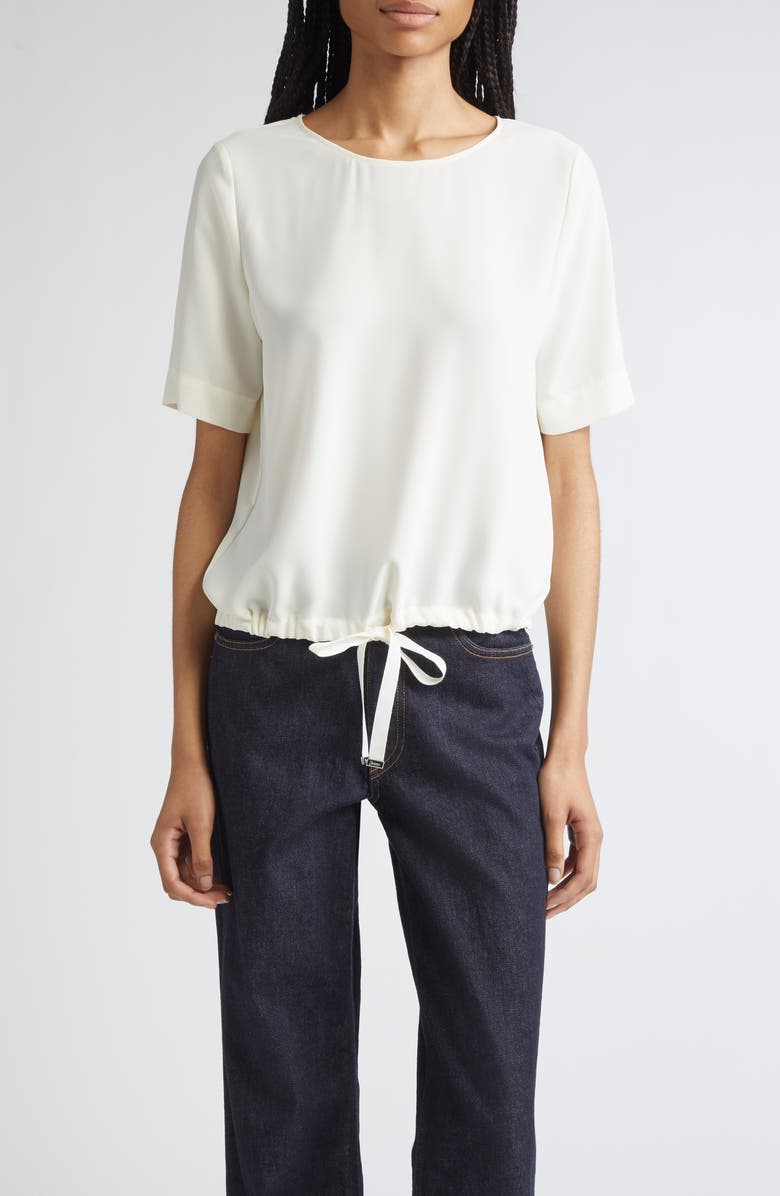 Herno Drawstring Hem T-Shirt, Main, color, White