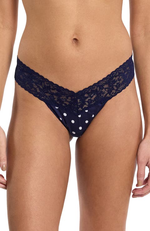Print Supima® Cotton Low Rise Thong