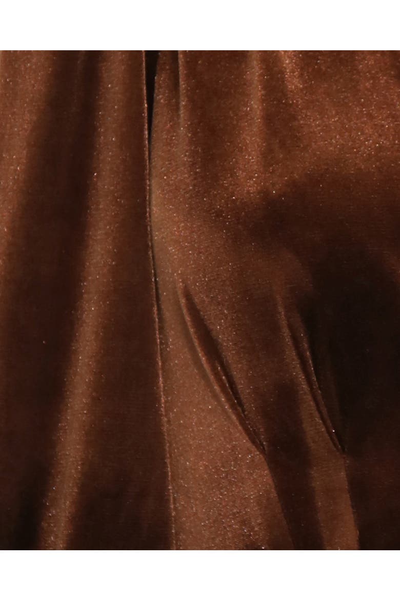 Current Mood Velvet Wrap Dress, Alternate, color, Dark Brown
