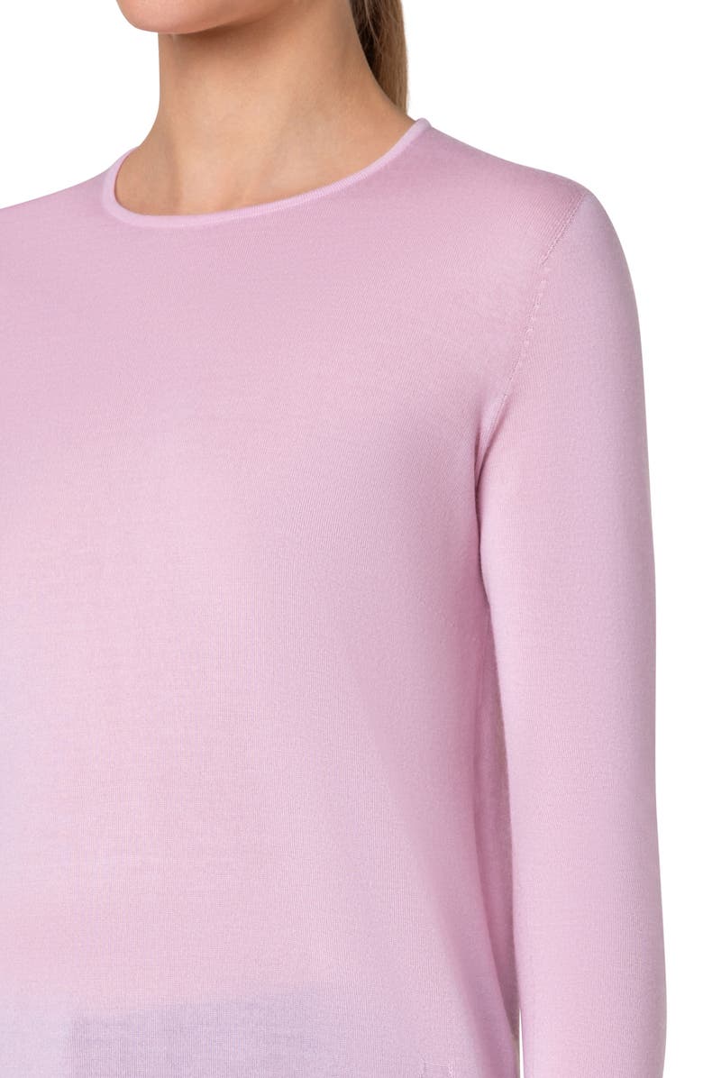 Akris Cashmere & Silk Crewneck Sweater, Alternate, color, 