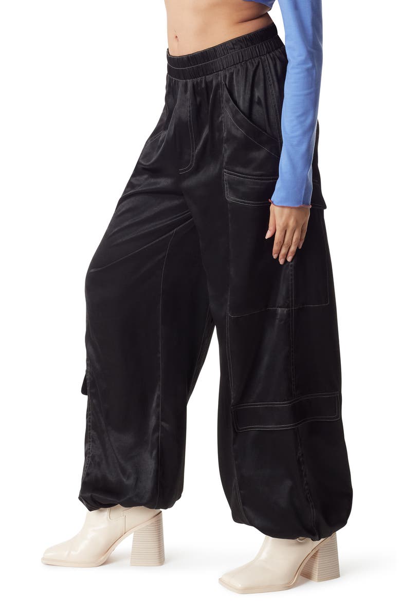 Wide Leg Parachute Pants, Alternate, color, ANTHRACITE