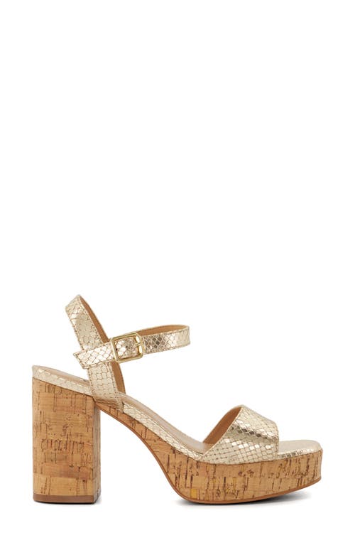 Dune London Jodi Platform Sandal In Gold