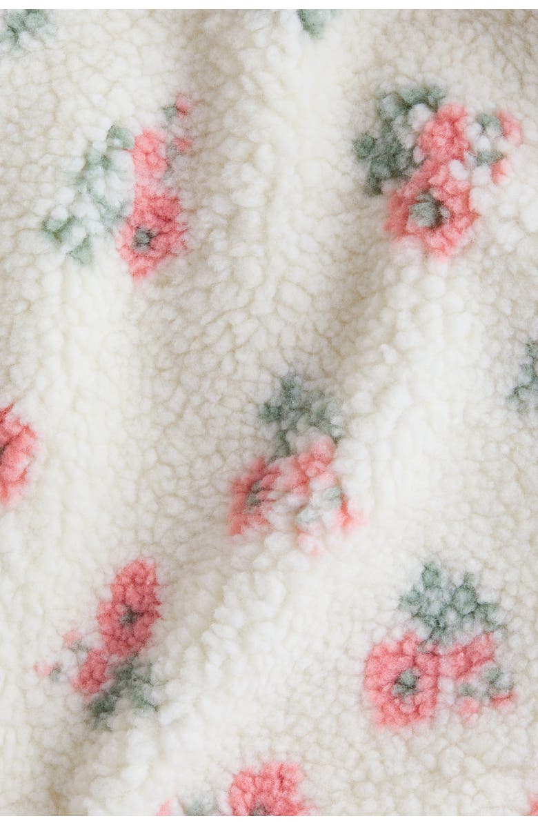 H&M Teddy Jacket, Alternate, color, White/Floral