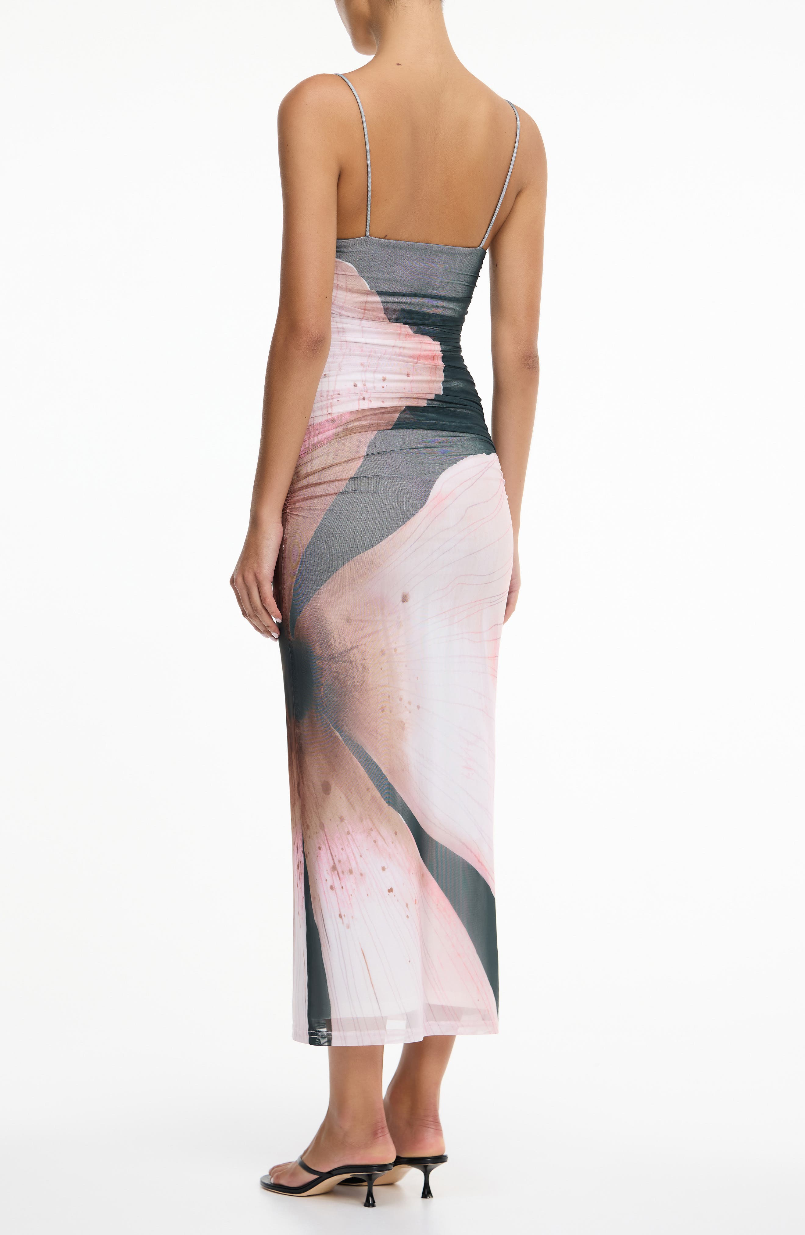 Verona Abstract Print Mesh Body-Con Dress - image 2