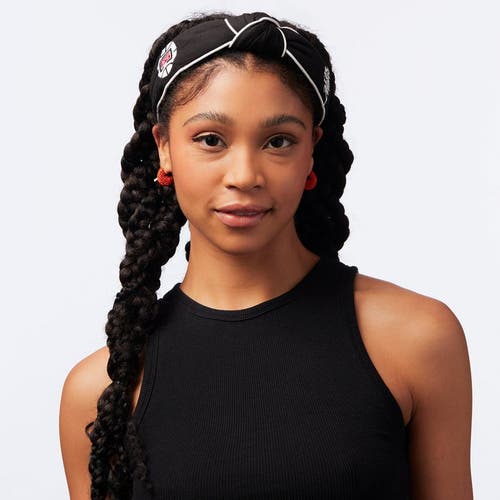 Lele Sadoughi Nba La Clippers Embroidered Headband In Black