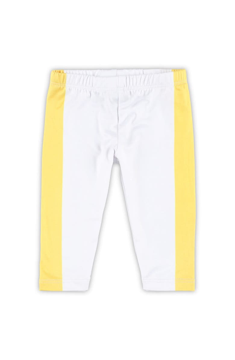 JERRY LEIGH Girls Infant Royal Los Angeles Rams Tailgate Game Day Bodysuit with Tutu, Headband & Leggings Cheerleader Set, Alternate, color, 