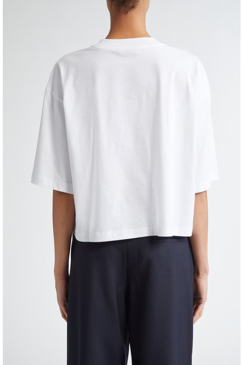 Logo Crop Organic Cotton Graphic T-Shirt, Alternate, color, LILY WHITE