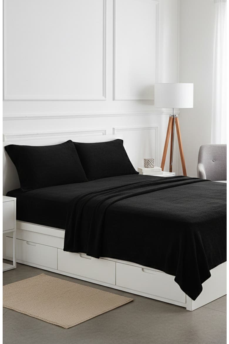 Microplush Ultra Premium Sheet Set, Alternate, color, BLACK